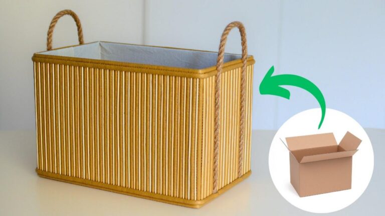 Questo semplice gesto trasforma una scatola in un fantastico cesto da bagno…