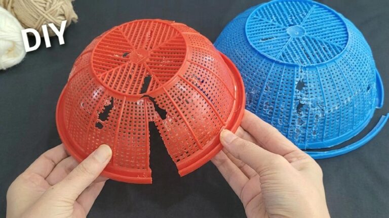 Un’idea davvero semplice per trasformare un vecchio cesto in un elegante oggetto d’arredo…